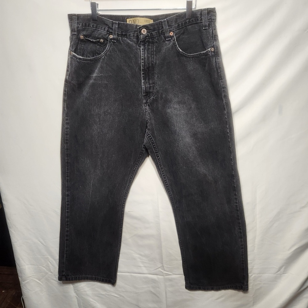 OND Men's Black Denim Jeans (Loose Fit, Size 36x30, Excellent Condition)
